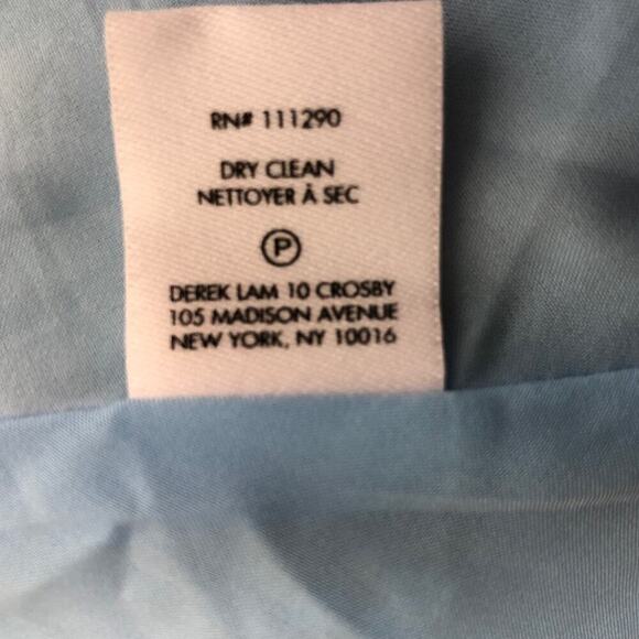 Derek Lam 10 Crosby Cami Flounce Dress Floral Print Twist Waist Mini Blue Size 6 - Picture 11 of 13